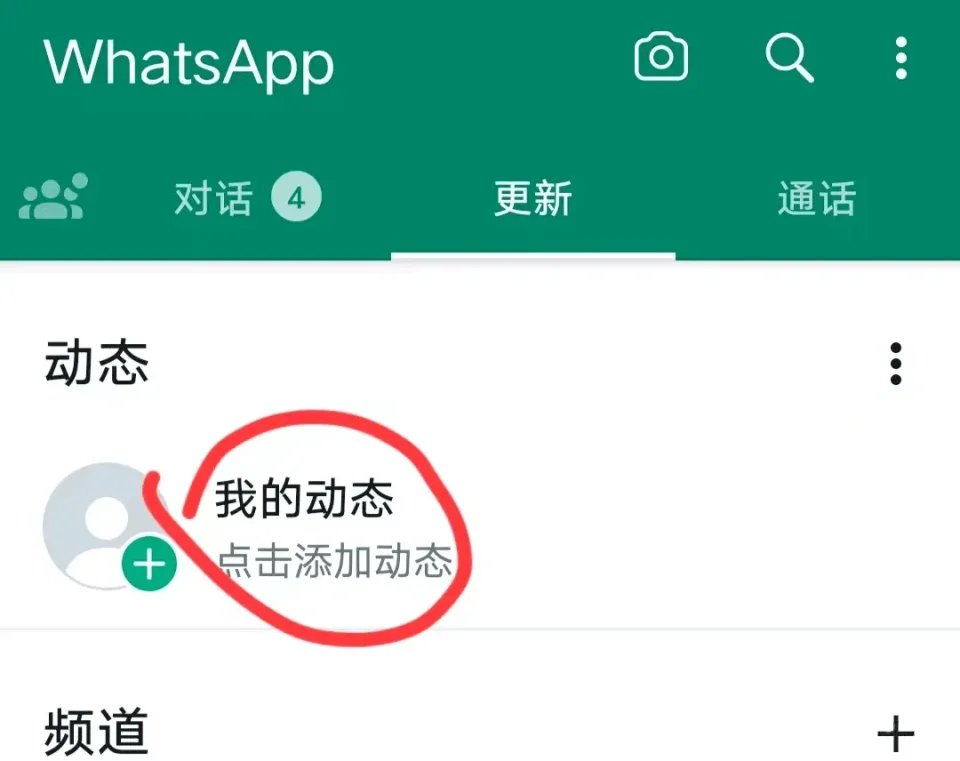 WhatsAPP我的动态